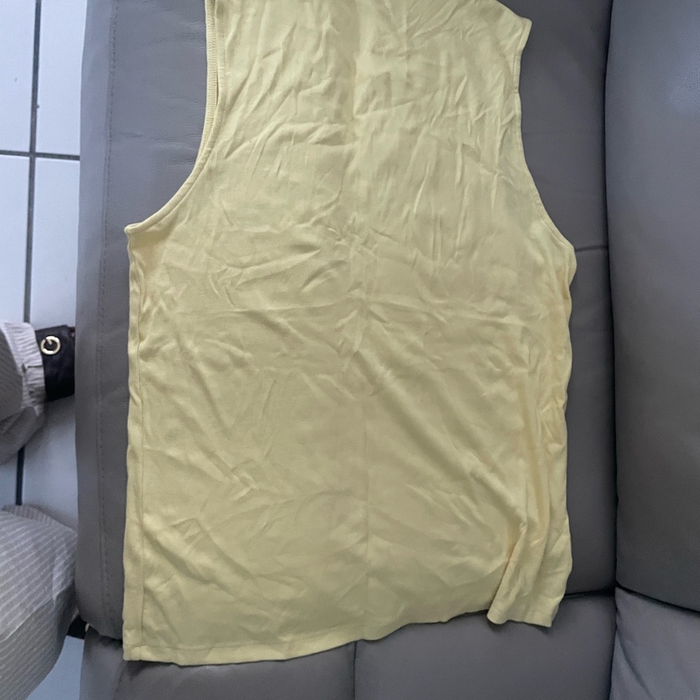 a new day Yellow high neck Tank Top